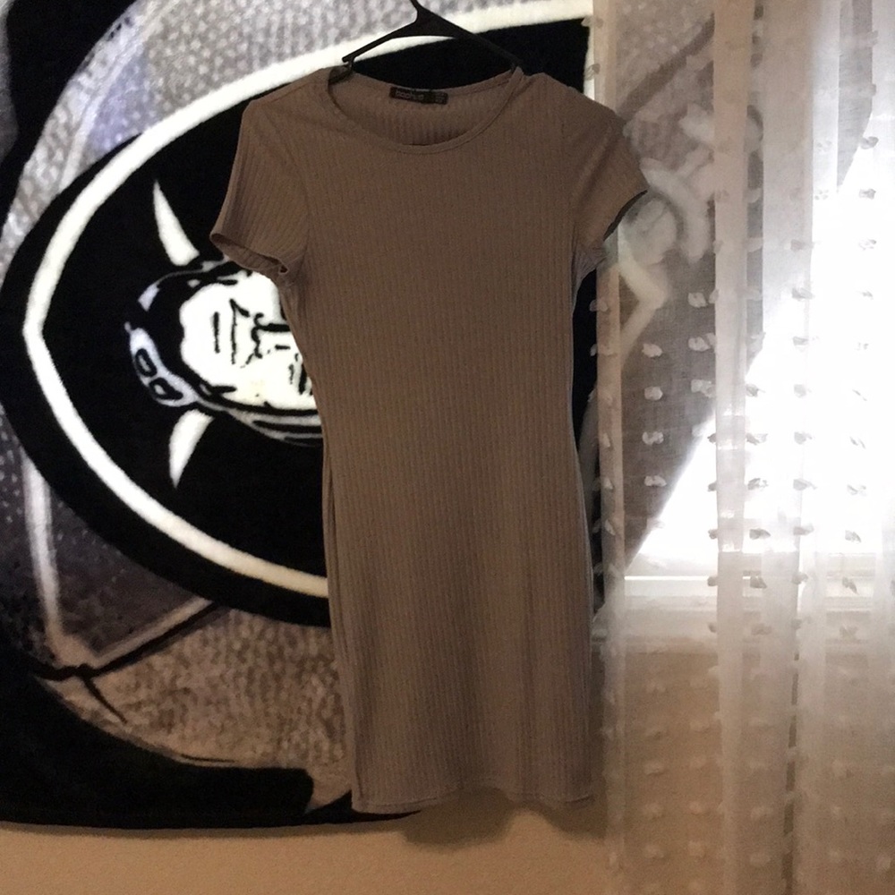 Grey bodycon Boohoo Dress